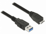 CABLU USB 3.0 LA MICRO USB-B 0.5M NEGRU, DELOCK 85071